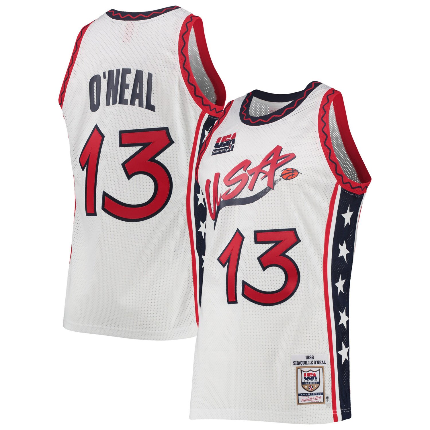 Mitchell  Ness Shaquille O'Neal USA Basketball 1996 Hardwood Classics Authentic Jersey                                           - view number 1