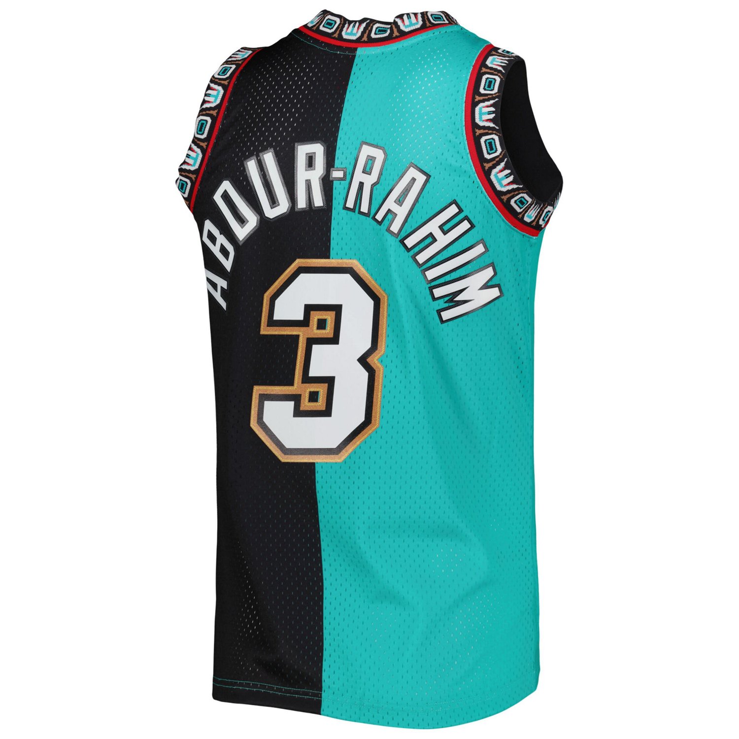 Mitchell  Ness Shareef Abdur-Rahim /Black Vancouver Grizzlies Hardwood Classics 1996/97 Split Swingman Jersey