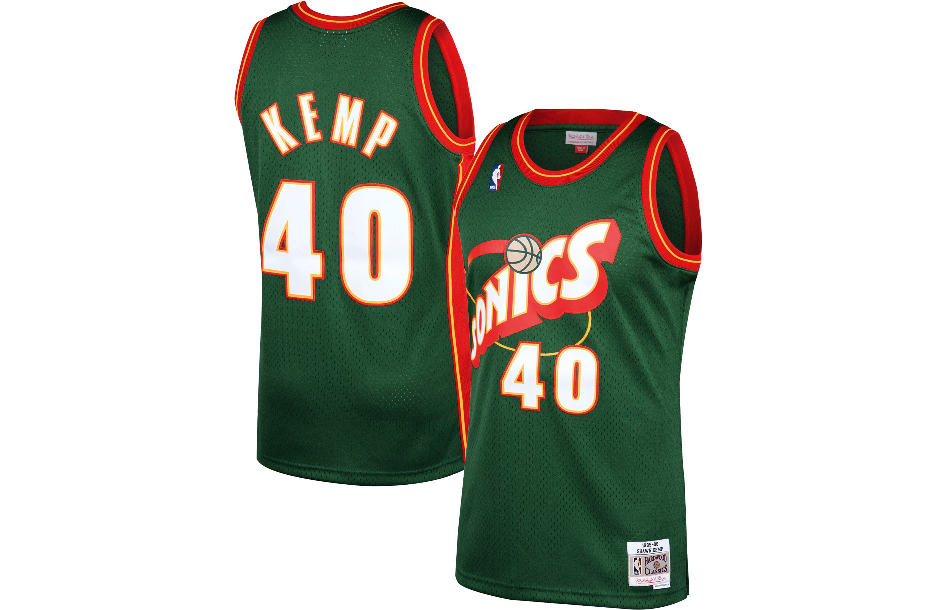 Mitchell  Ness Shawn Kemp Seattle SuperSonics 1995/96 Hardwood Classics Swingman Jersey