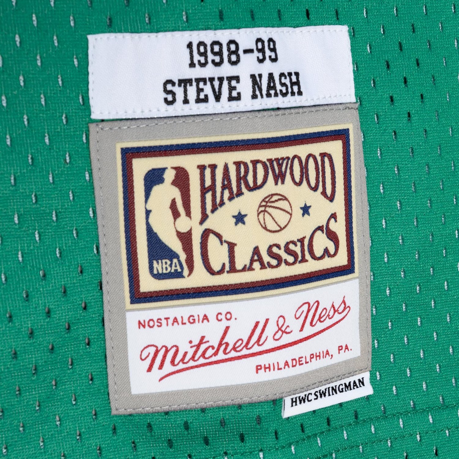 Mitchell  Ness Steve Nash /Green Dallas Mavericks Hardwood Classics 1998/99 Split Swingman Jersey                                - view number 4