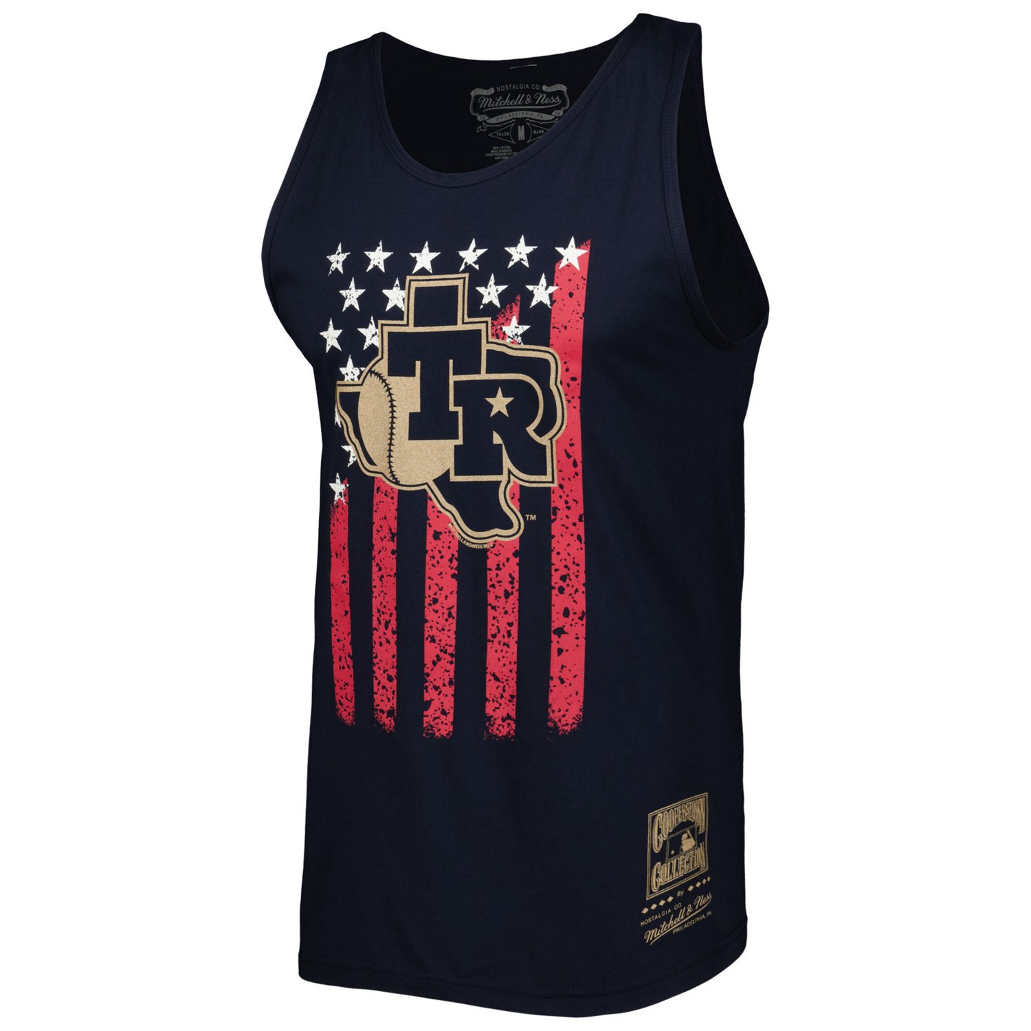 Mitchell  Ness Texas Rangers Cooperstown Collection Stars and Stripes Tank Top - view number 2