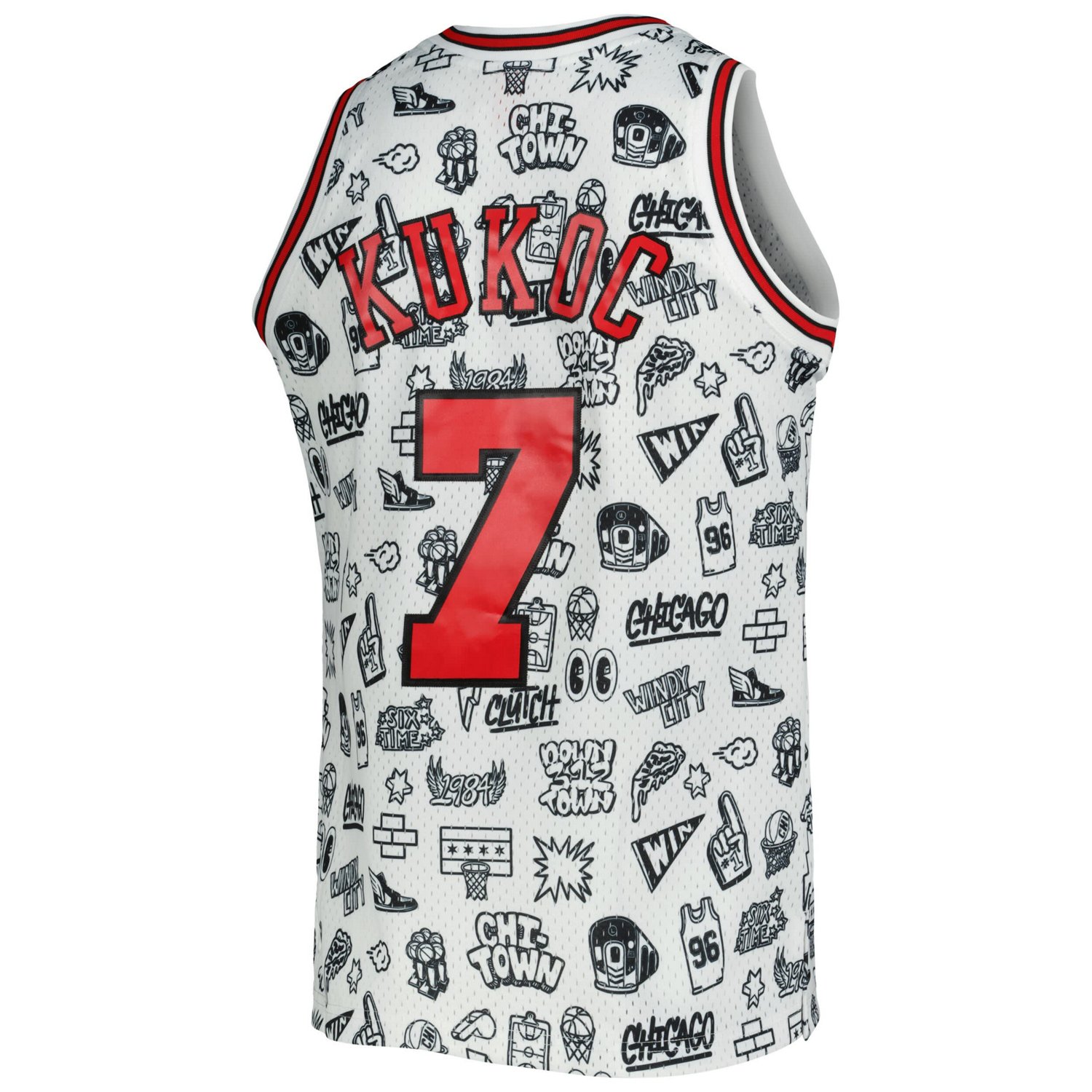 Mitchell  Ness Toni Kukoc Chicago Bulls 1997/98 Hardwood Classics Doodle Swingman Jersey