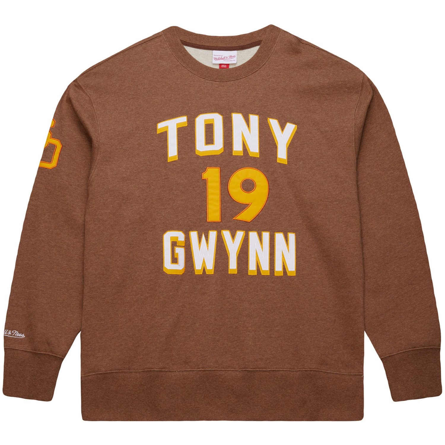 Mitchell  Ness Tony Gwynn San Diego Padres Legends Collection Vintage Logo Name  Number Fleece Pullover Sweatshirt - view number 2