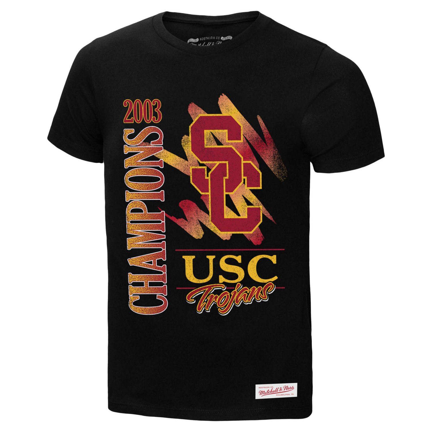 Mitchell  Ness USC Trojans Retro Brush Mineral Wash T-Shirt - view number 2