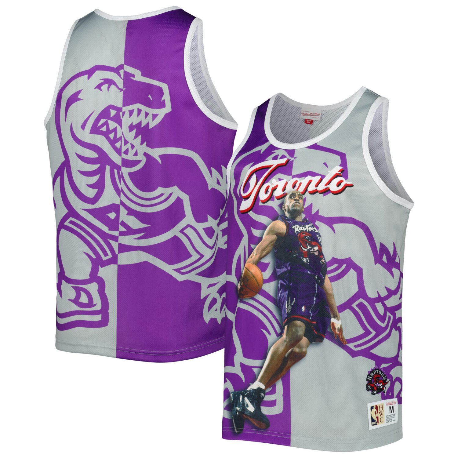Mitchell  Ness Vince Carter /Gray Toronto Raptors Sublimated Player Tank Top                                                     - view number 1