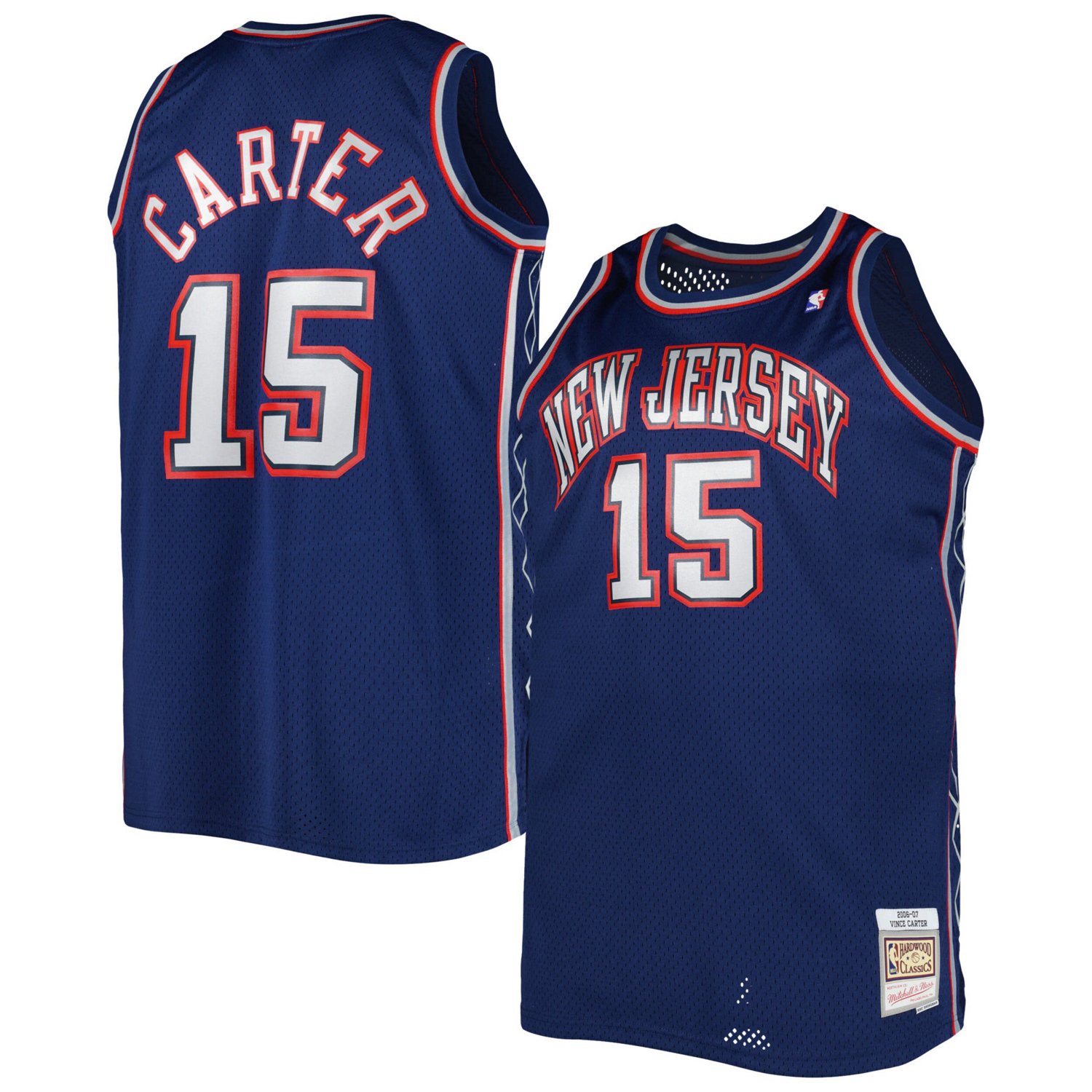 Mitchell  Ness Vince Carter New Jersey Nets Big  Tall Hardwood Classics 2006/07 Swingman Jersey                                  - view number 1