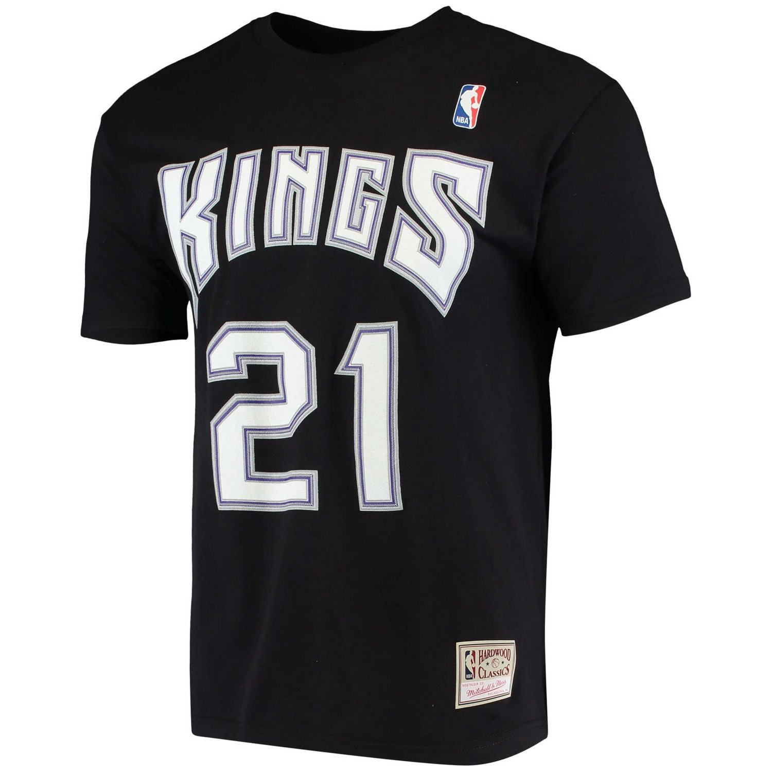 Mitchell  Ness Vlade Divac Sacramento Kings Hardwood Classics Stitch Name  Number T-Shirt                                        - view number 2