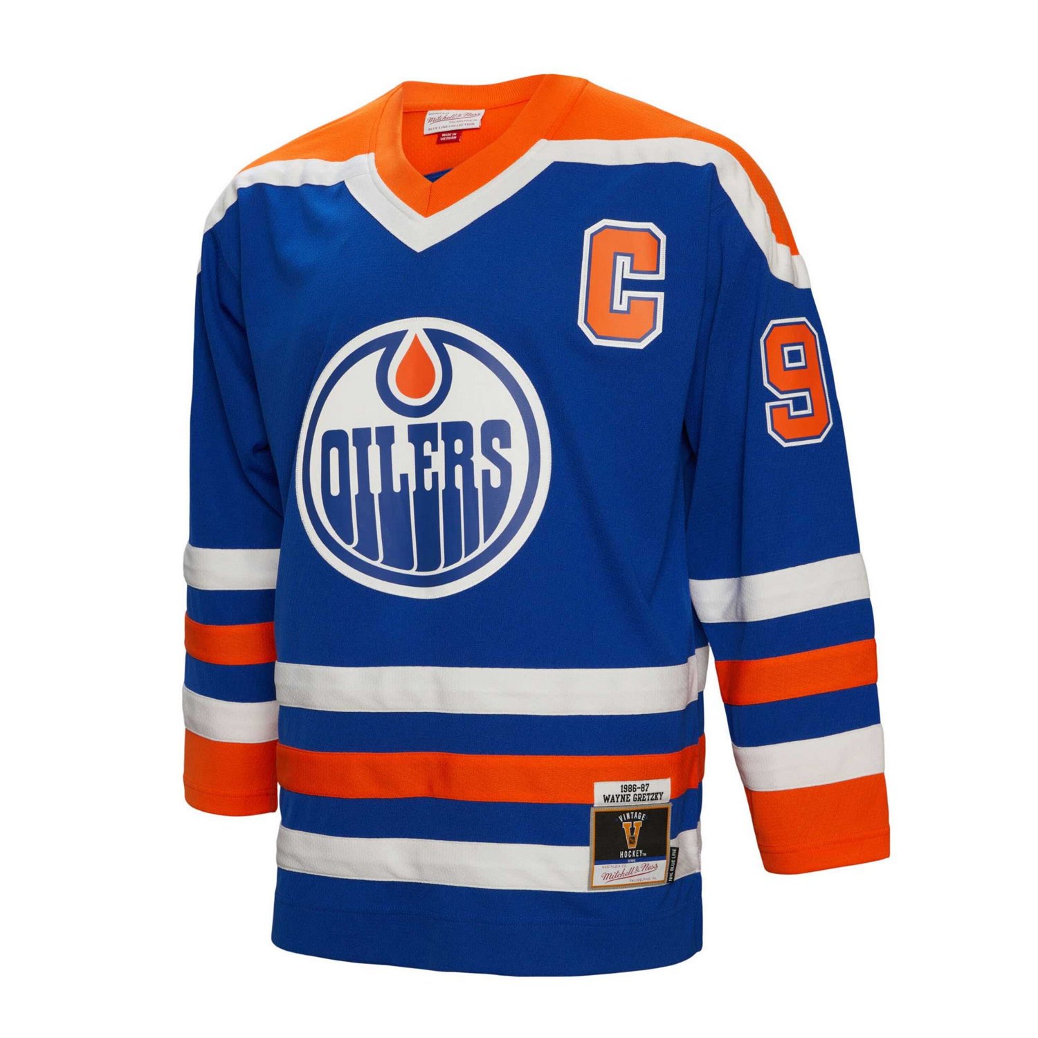 Mitchell  Ness Wayne Gretzky Edmonton Oilers Captain Patch 1986/87 Blue Line Player Jersey - view number 2