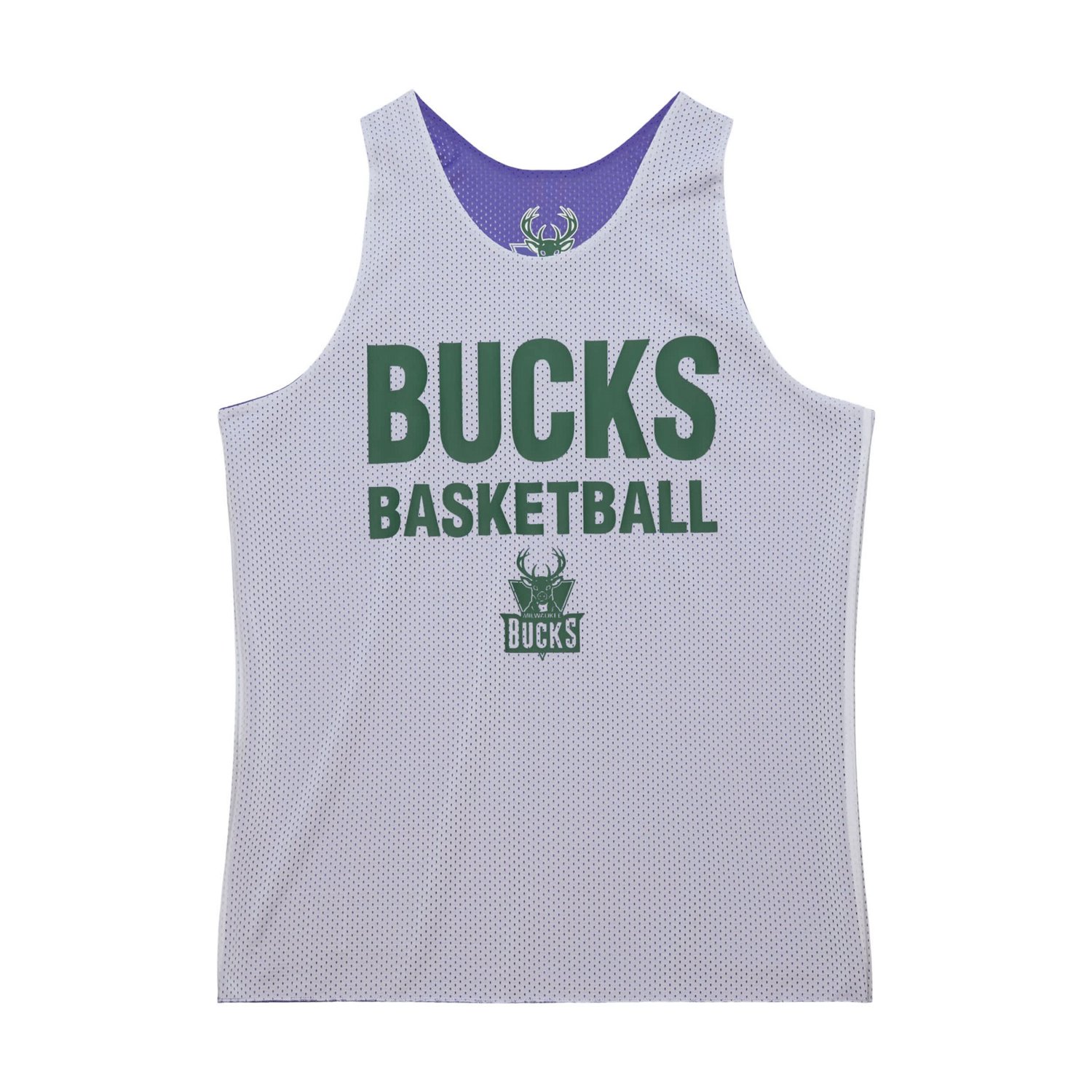 Mitchell  Ness White Milwaukee Bucks Hardwood Classics Reversible Mesh Practice Jersey - view number 4