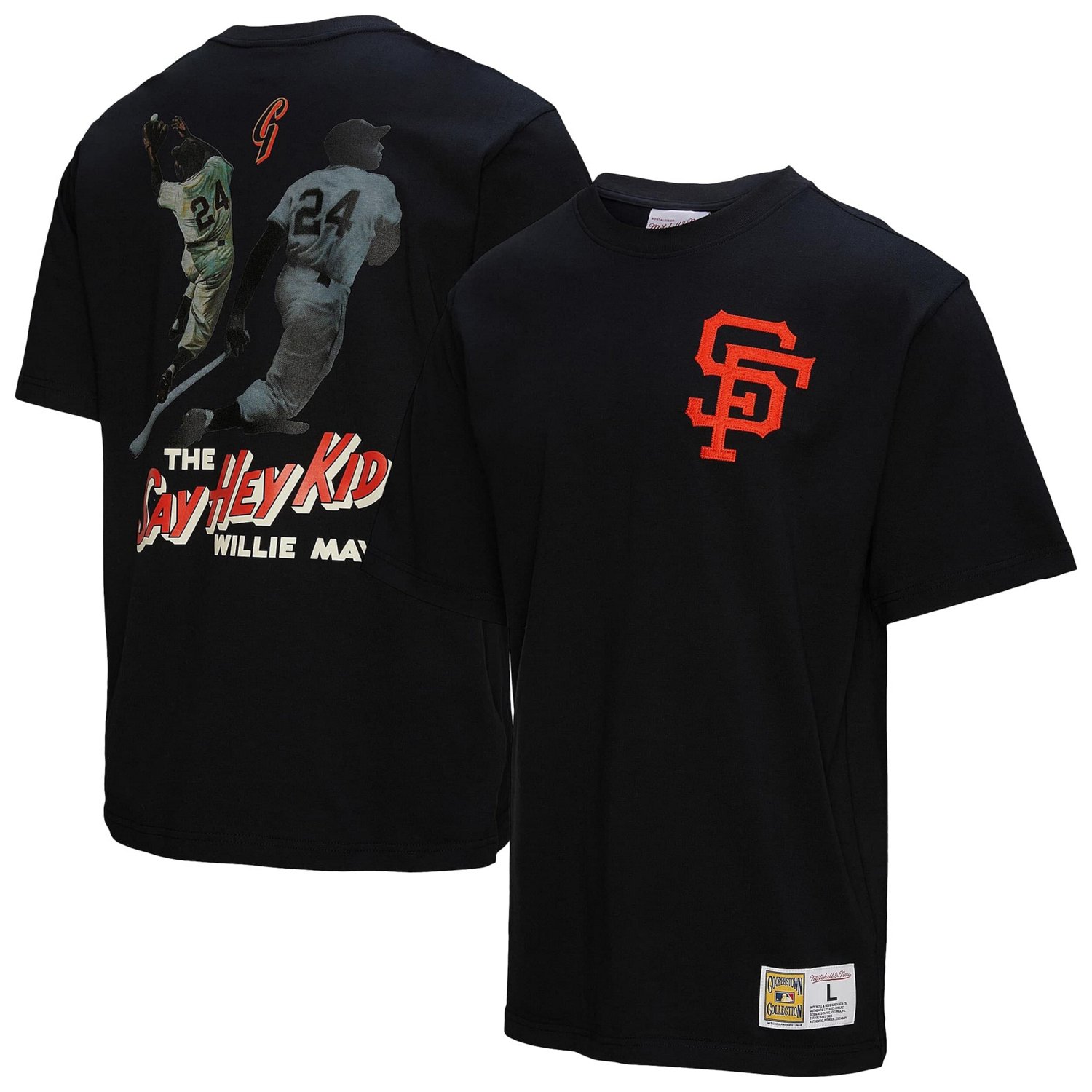 Mitchell  Ness Willie Mays San Francisco Giants Legends Collection Vintage Logo T-Shirt - view number 1