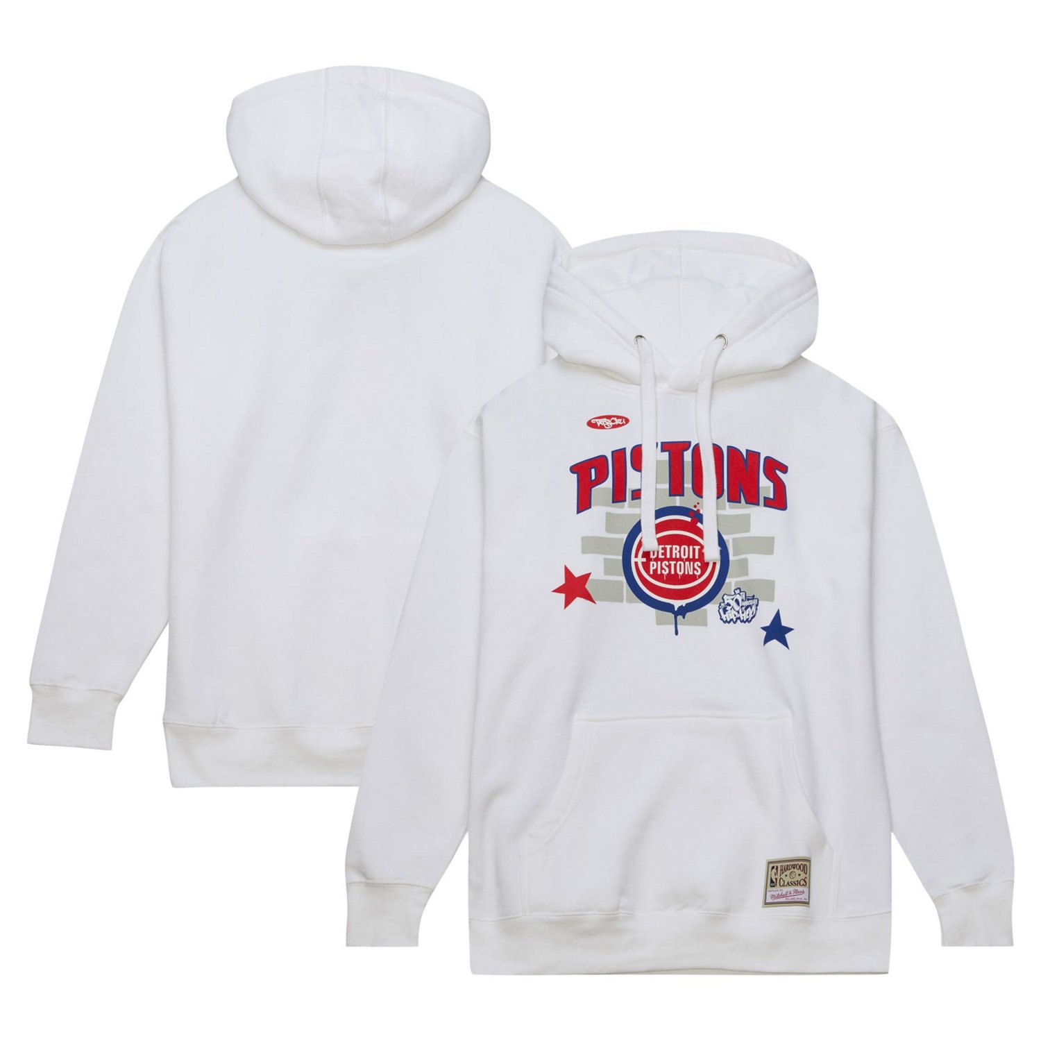 Mitchell  Ness x Tats Cru Detroit Pistons Hardwood Classics Brick Pullover Hoodie