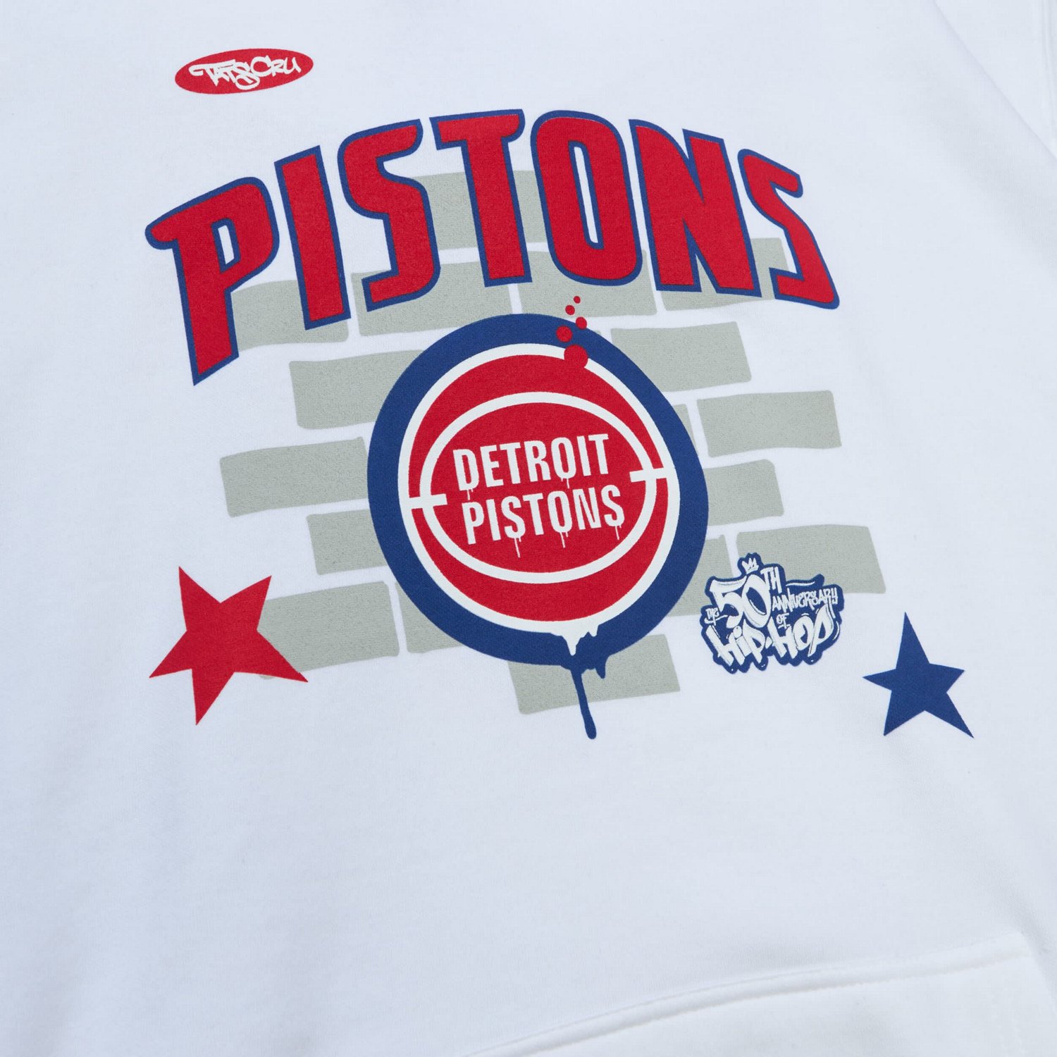 Mitchell  Ness x Tats Cru Detroit Pistons Hardwood Classics Brick Pullover Hoodie                                                - view number 4