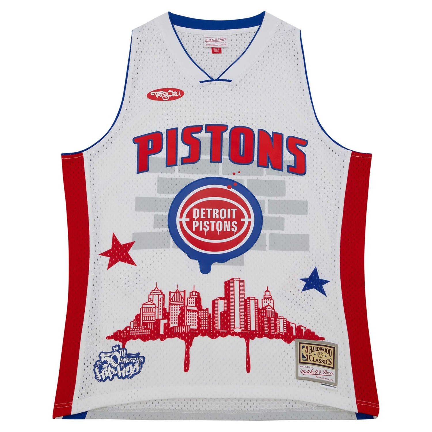 Mitchell  Ness x Tats Cru Detroit Pistons Hardwood Classics Fashion Jersey