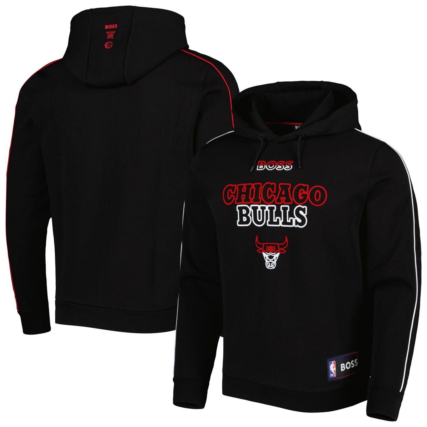 NBA x Hugo Boss Chicago Bulls Team Bounce Tri-Blend Pullover Hoodie