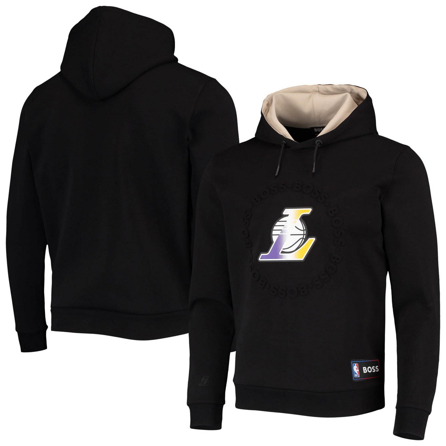 NBA x Hugo Boss Los Angeles Lakers Bounce Logo Tri Blend Pullover Hoodie Academy