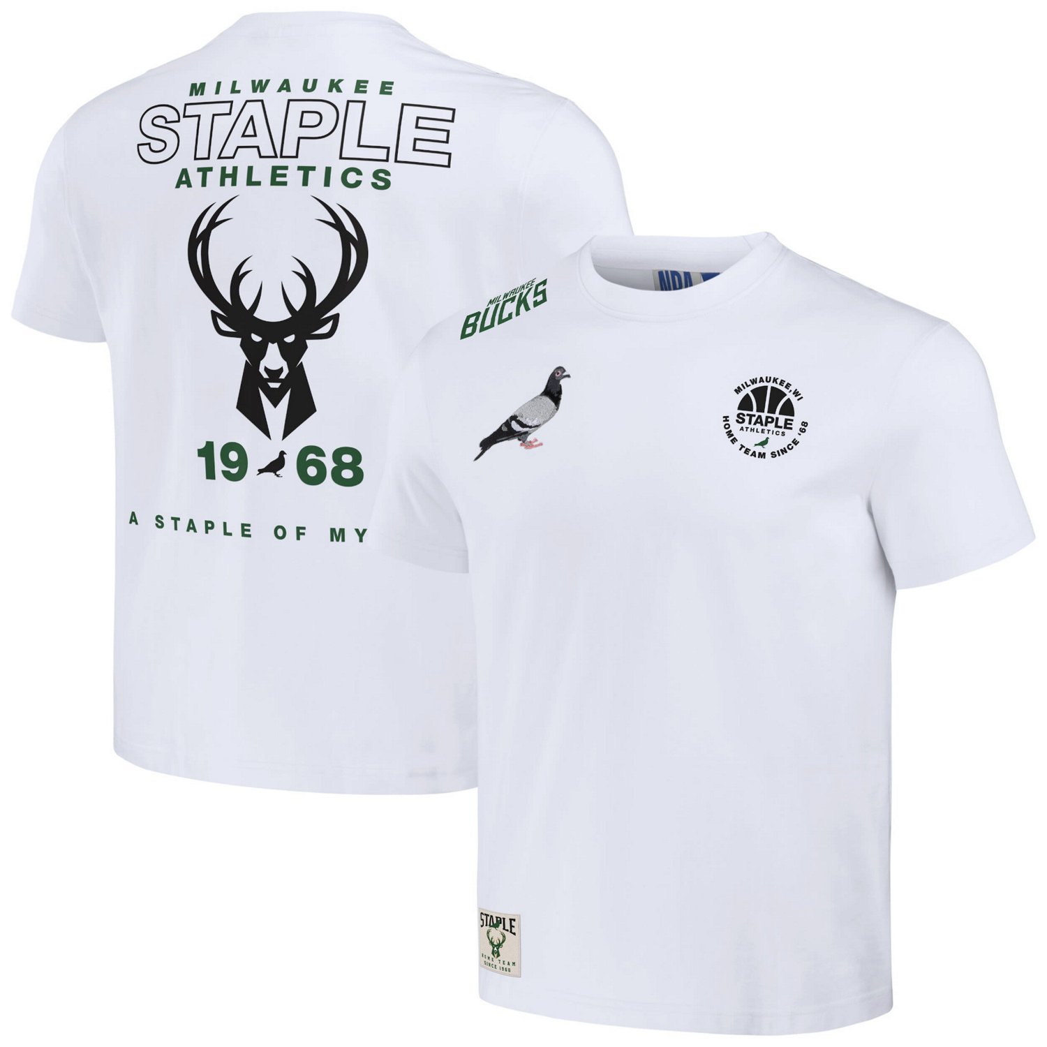 NBA x Staple Milwaukee Bucks Home Team T-Shirt
