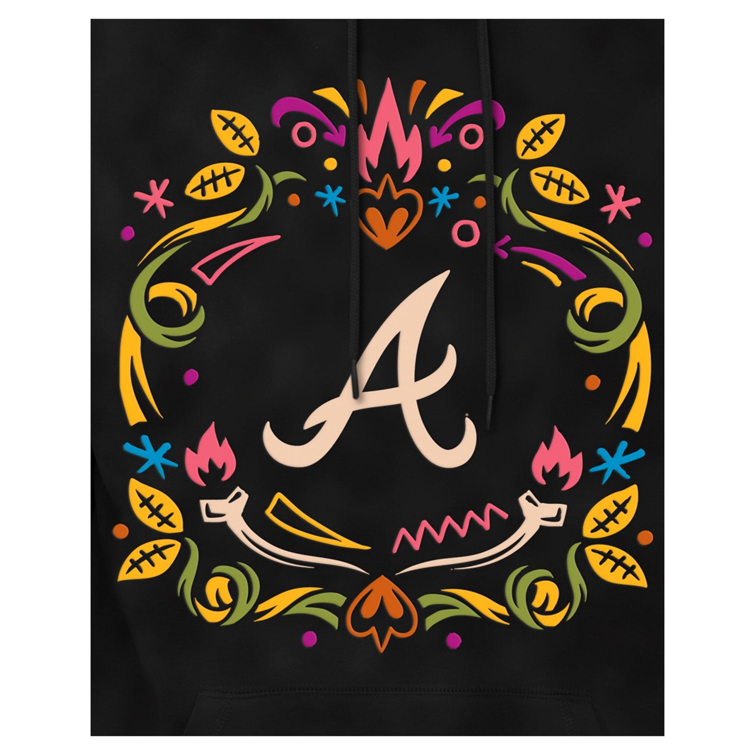 New Era Atlanta Braves Da de los Muertos Brushed Fleece Hoodie - view number 4