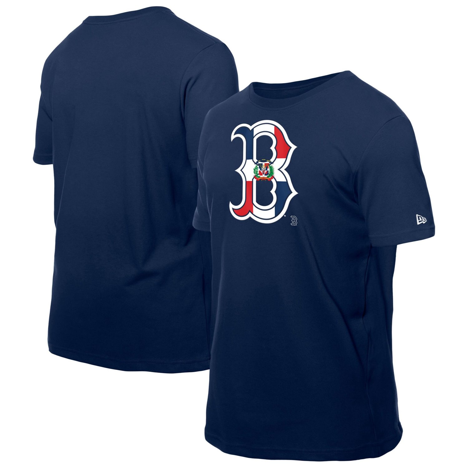New Era Boston Red Sox Dominican Republic Flag Logo T-Shirt