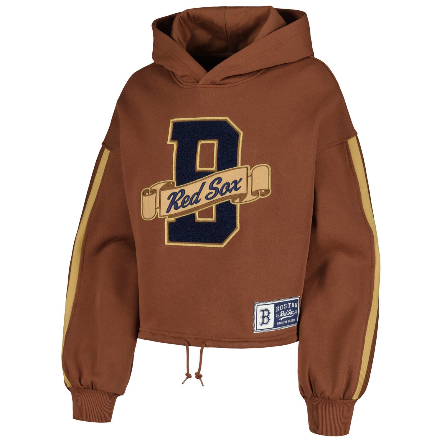 New Era Boston Red Sox Letterman Classic Cropped Pullover Hoodie - view number 2