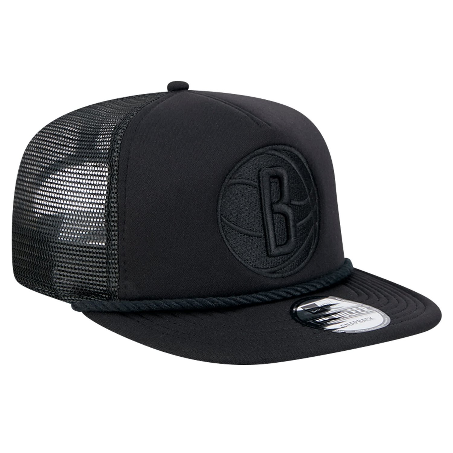 New Era Brooklyn Nets Tone Foam Meshback Golfer Snapback Hat - view number 3