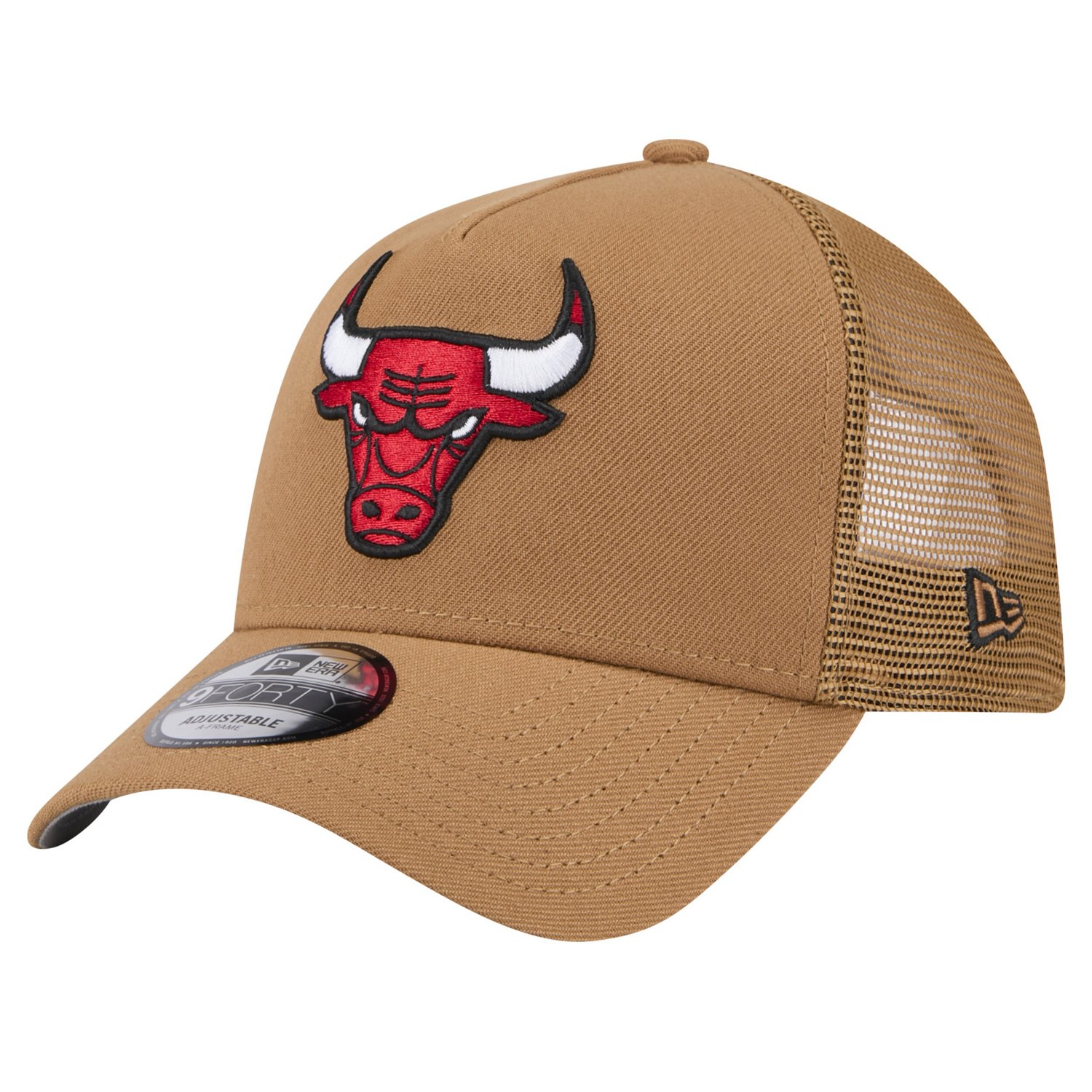 New Era Chicago Bulls 9FORTY A-Frame Trucker Adjustable Hat - view number 1
