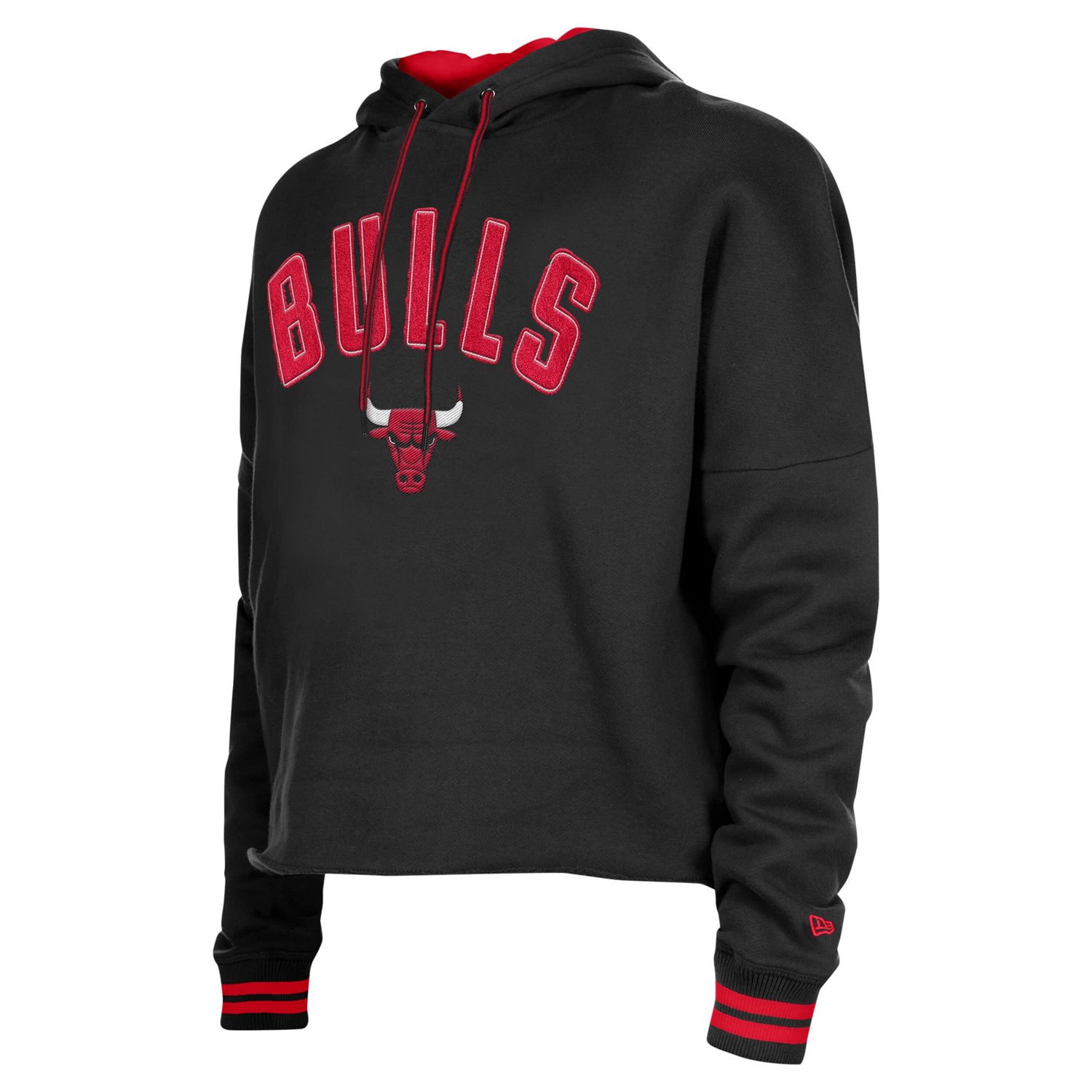 New Era Chicago Bulls Boxy Raw Edge Pullover Hoodie - view number 2