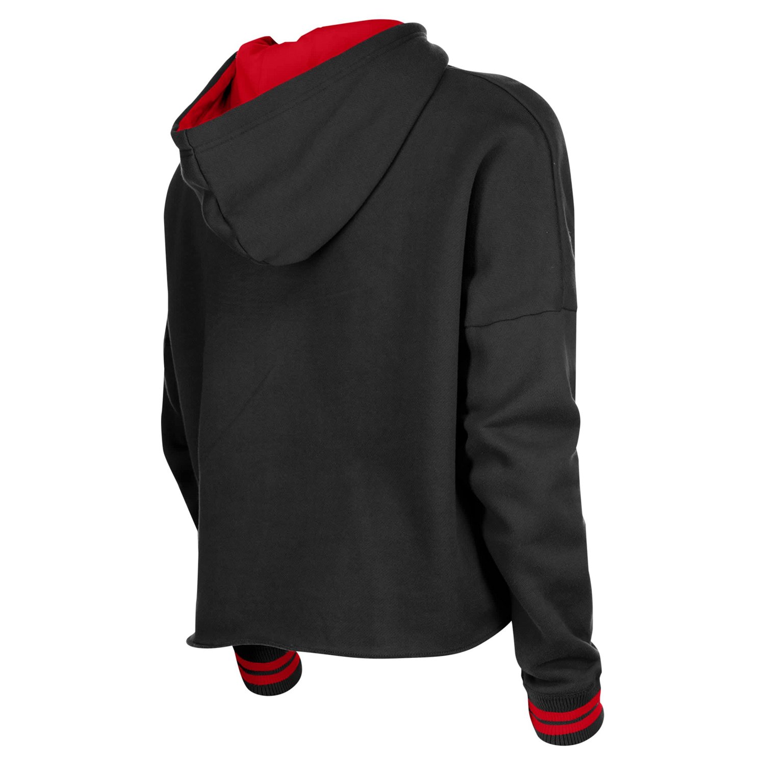 New Era Chicago Bulls Boxy Raw Edge Pullover Hoodie - view number 3
