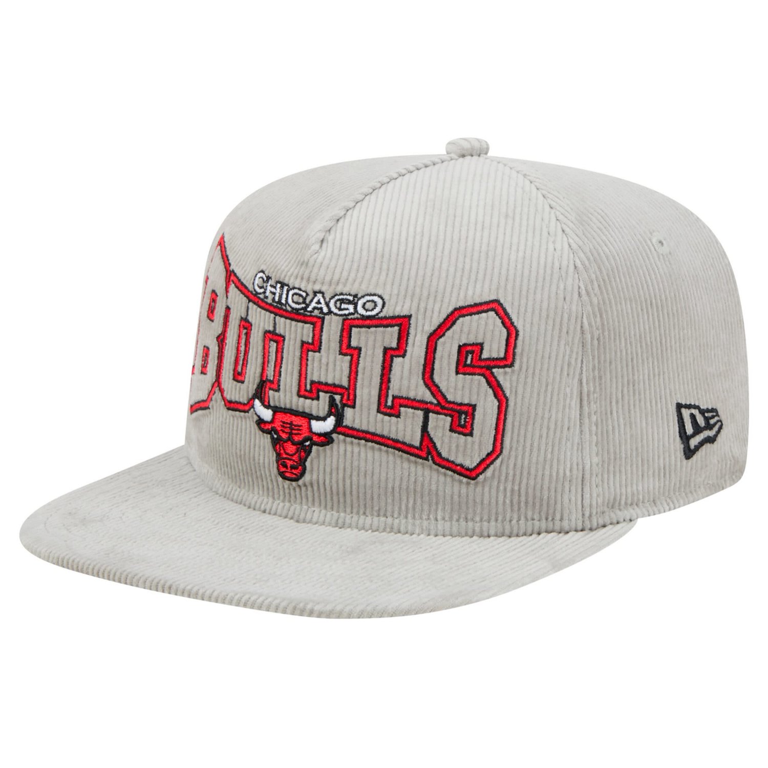 New Era Chicago Bulls Throwback Corduroy Golfer Snapback Hat