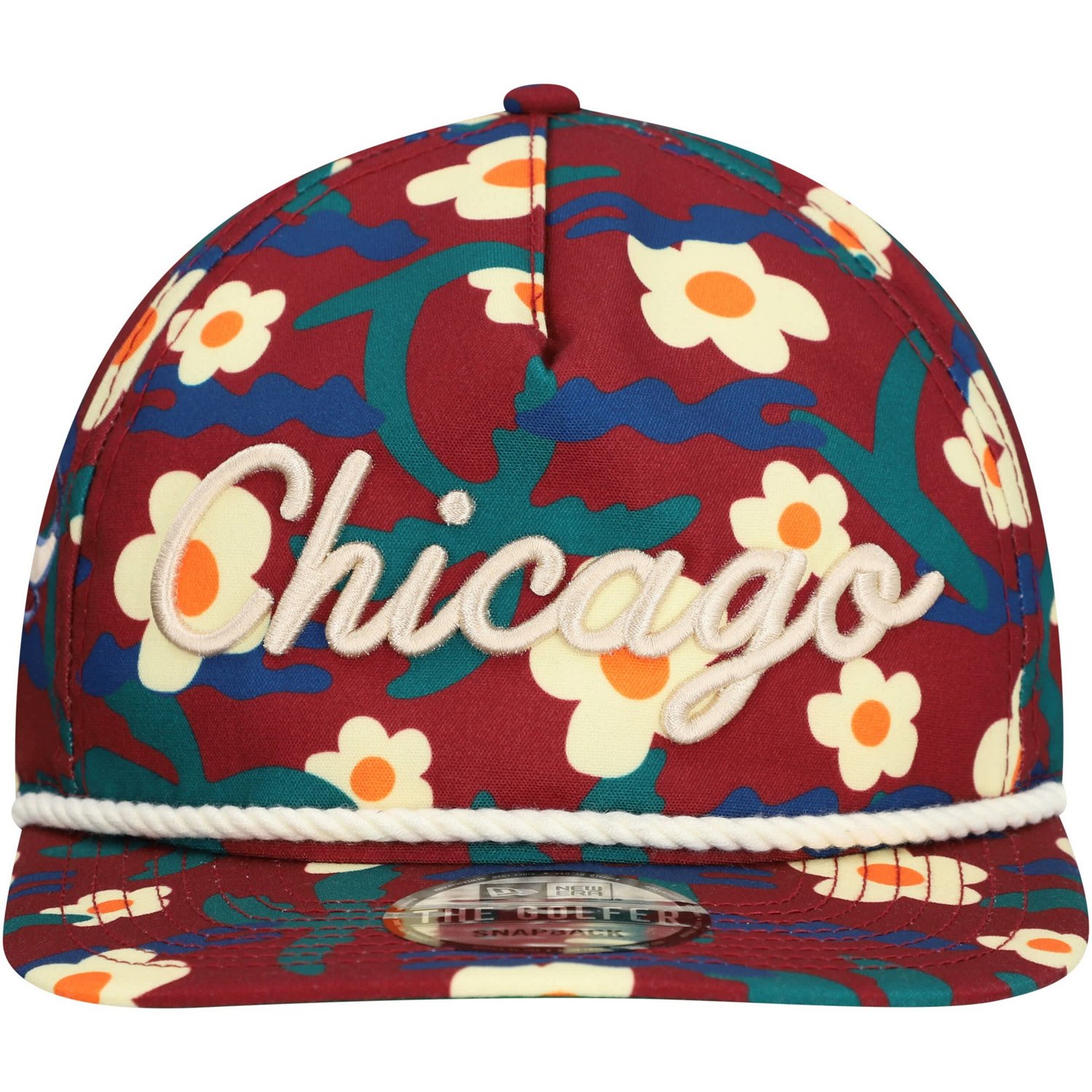 New Era Chicago Bulls Vacation Floral Golfer Snapback Hat