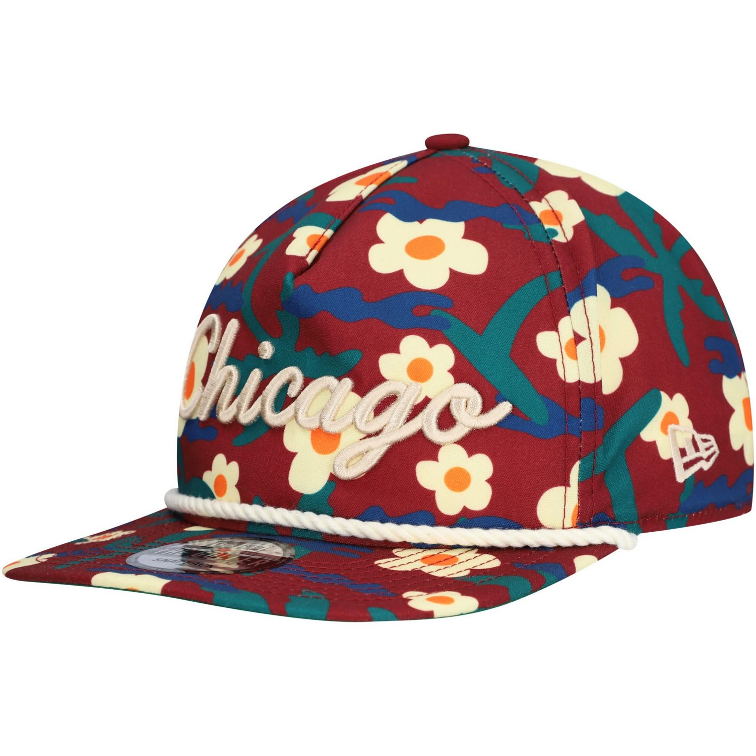 New Era Chicago Bulls Vacation Floral Golfer Snapback Hat - view number 3