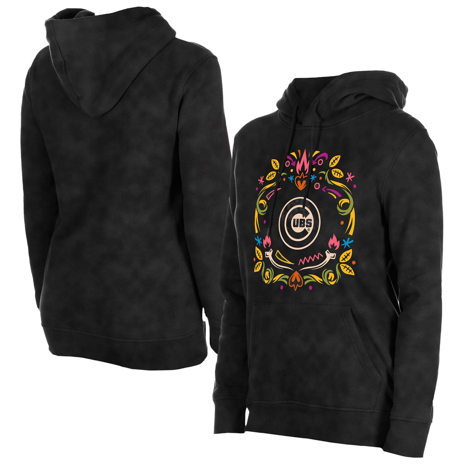 New Era Chicago Cubs Da de Muertos Mineral Wash Hoodie Sweatshirt - view number 1