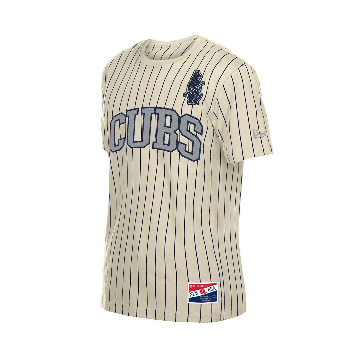 New Era Chicago Cubs Throwback Meshback Pinstripe T-Shirt