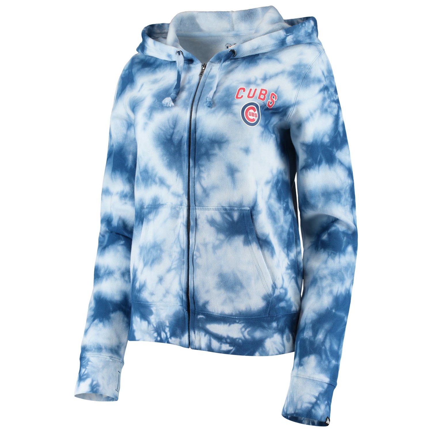 New Era Chicago Cubs Tie-Dye Fleece Full-Zip Hoodie