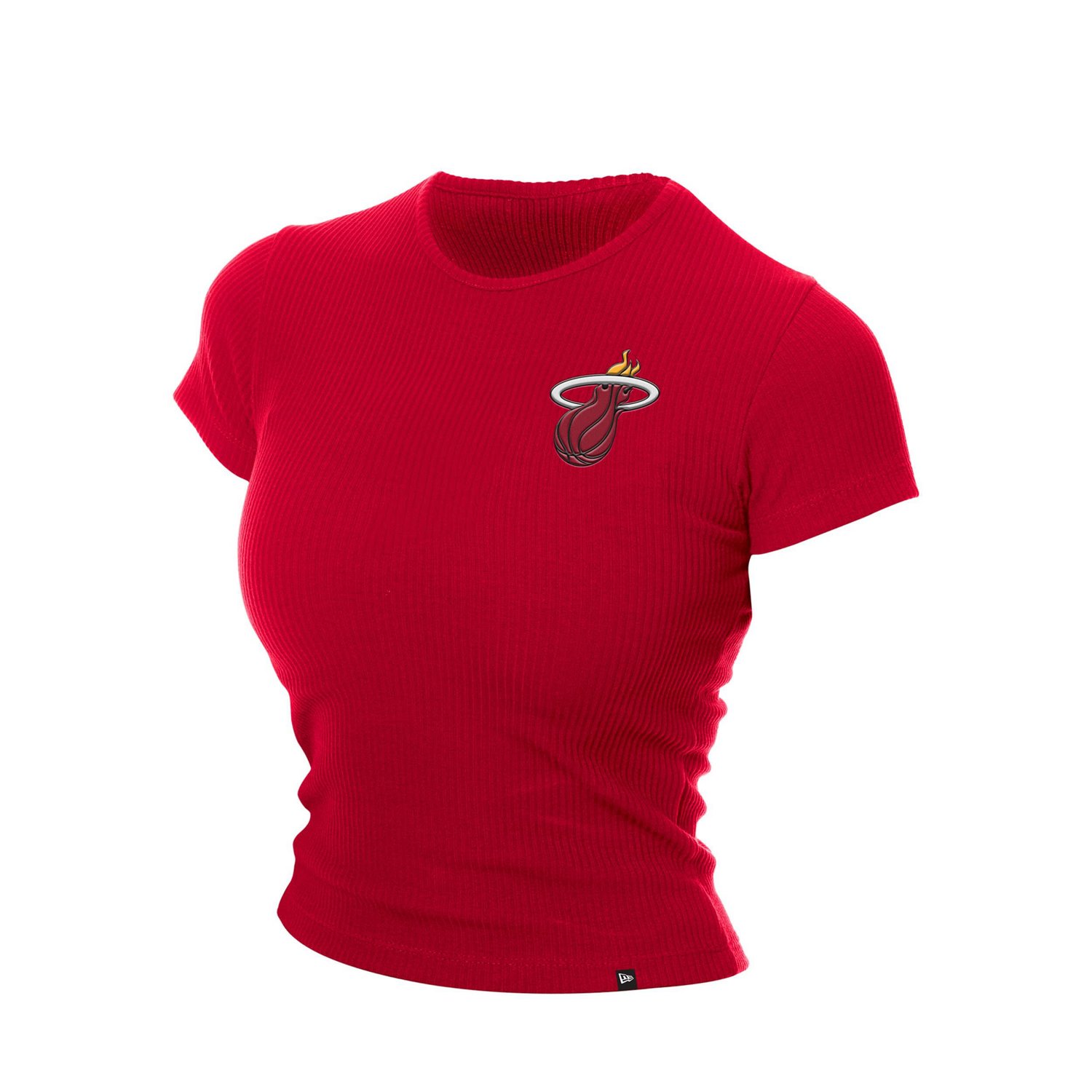 New Era Dark Miami Heat Leisure Collection Baby Doll Cropped T-Shirt - view number 2