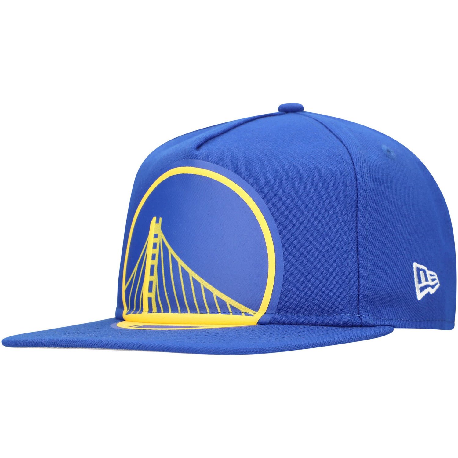New Era Golden State Warriors Oversized Puff Print Logo Golfer Snapback Hat