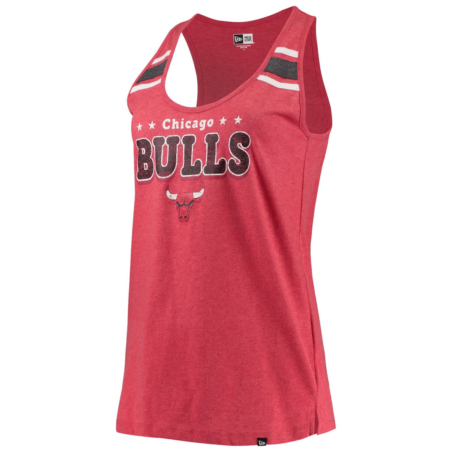 New Era Heathered Chicago Bulls Scoop-Neck Racerback Tank Top - view number 2
