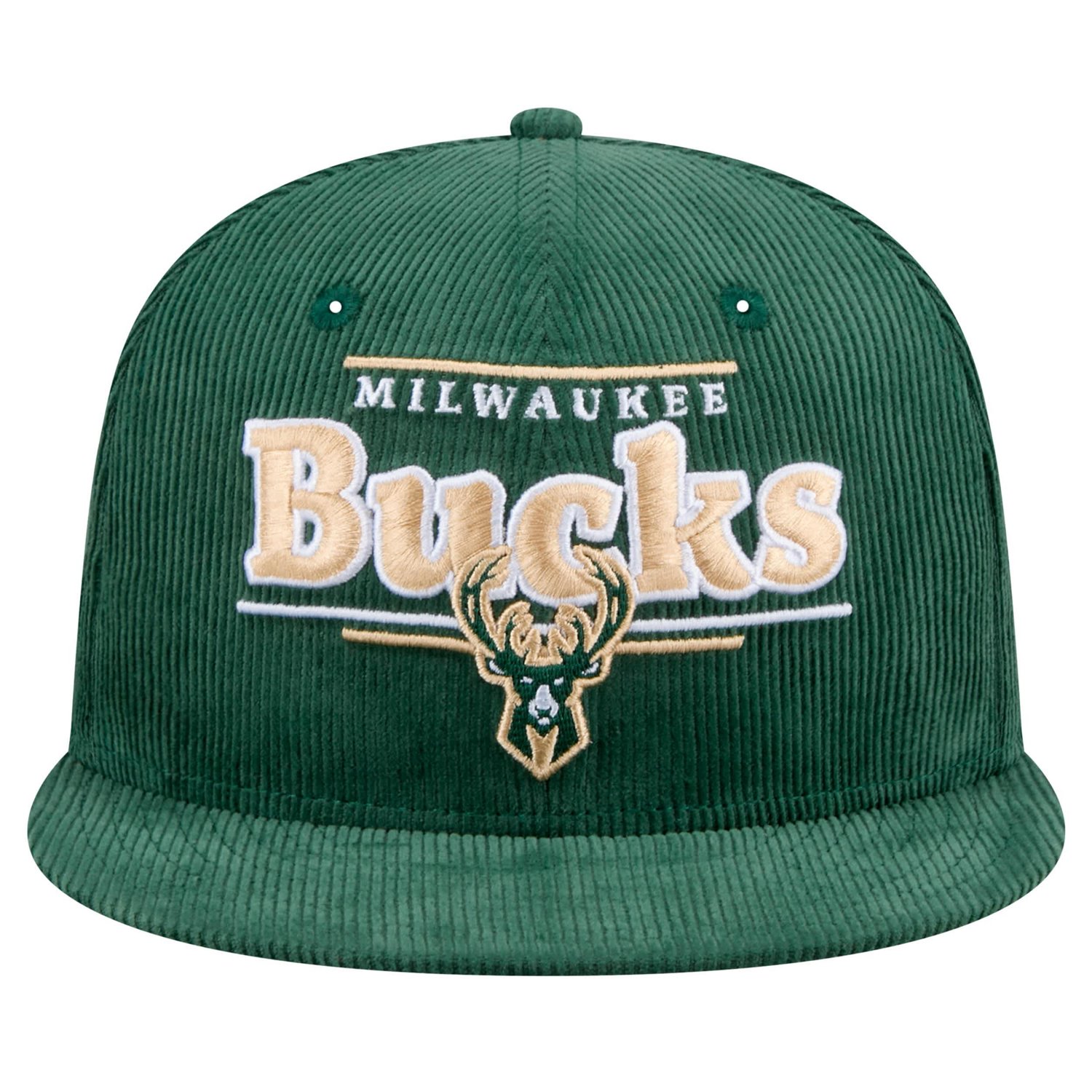 New Era Hunter Milwaukee Bucks Throwback Display Corduroy 9FIFTY Snapback Hat - view number 2