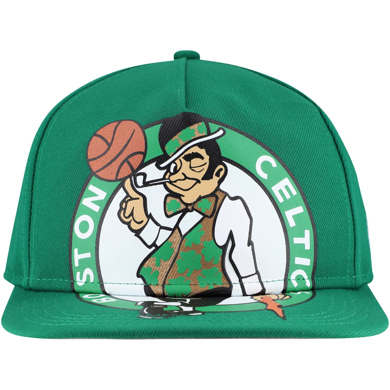 New Era Kelly Boston Celtics Oversized Puff Print Logo Golfer Snapback Hat - view number 2