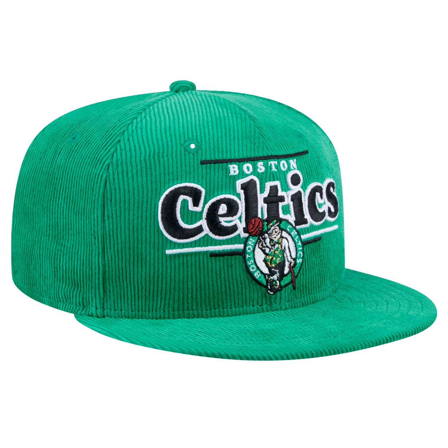 New Era Kelly Boston Celtics Throwback Display Corduroy 9FIFTY Snapback Hat - view number 3