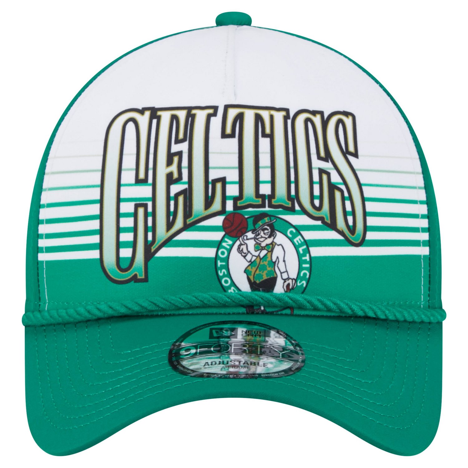 New Era Kelly Boston Celtics Throwback Gradient A-Frame 9FORTY Adjustable Hat - view number 2