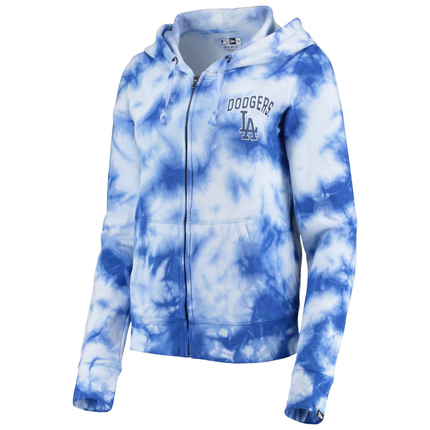 New Era Los Angeles Dodgers Tie-Dye Fleece Full-Zip Hoodie - view number 2