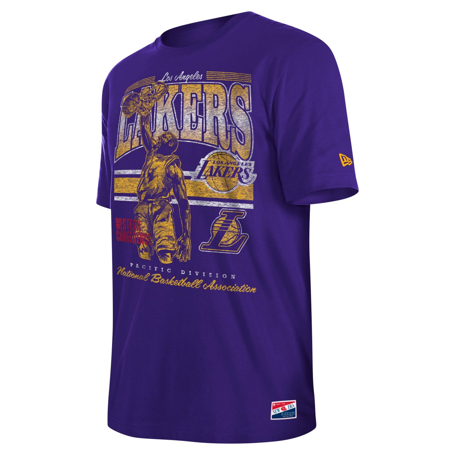 New Era Los Angeles Lakers Enzyme Wash Oversized T-Shirt                                                                         - view number 2