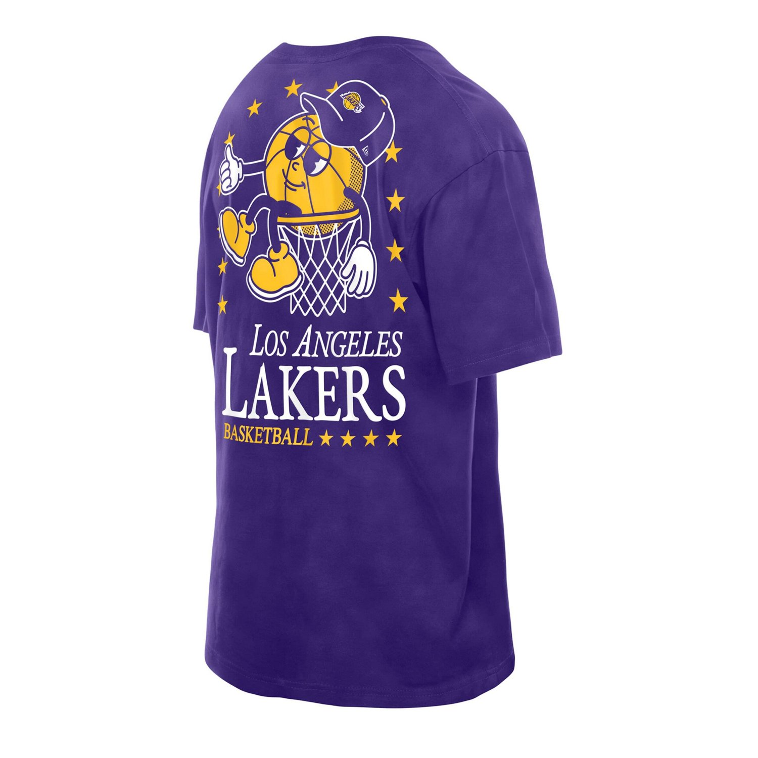 New Era Los Angeles Lakers Old School Sport Enzyme Wash Oversized T-Shirt - view number 3