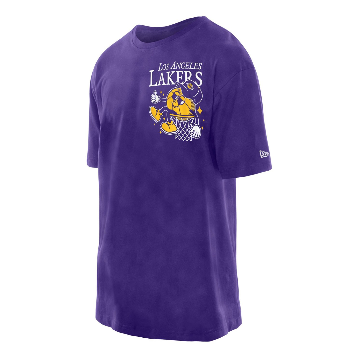 New Era Los Angeles Lakers Old School Sport Enzyme Wash Oversized T-Shirt - view number 2