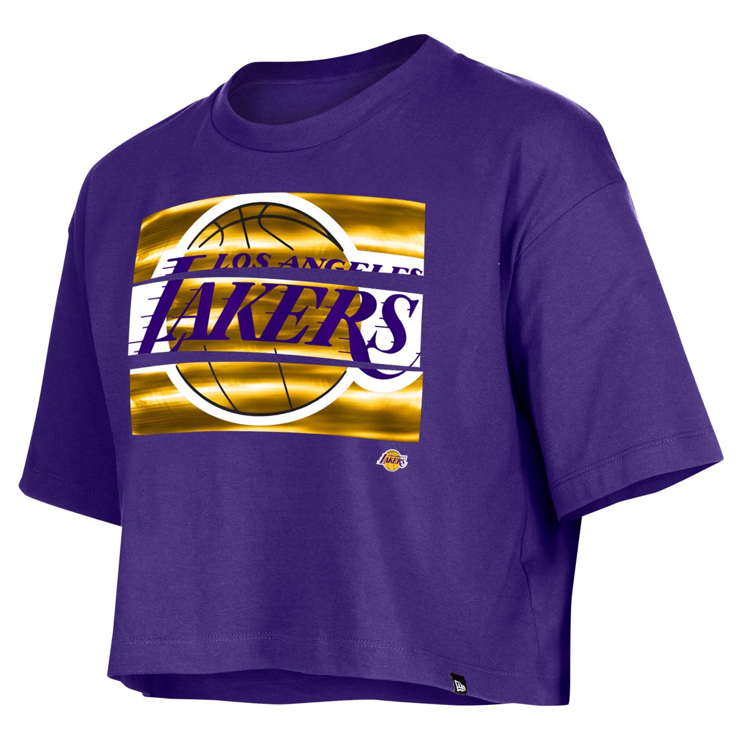 New Era Los Angeles Lakers Oversized Boxy Crop T-Shirt                                                                           - view number 2