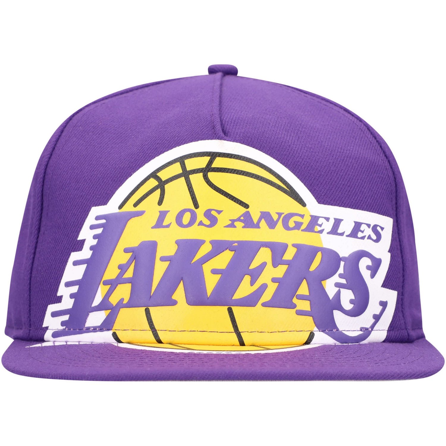 New Era Los Angeles Lakers Oversized Puff Print Logo Golfer Snapback Hat                                                         - view number 2