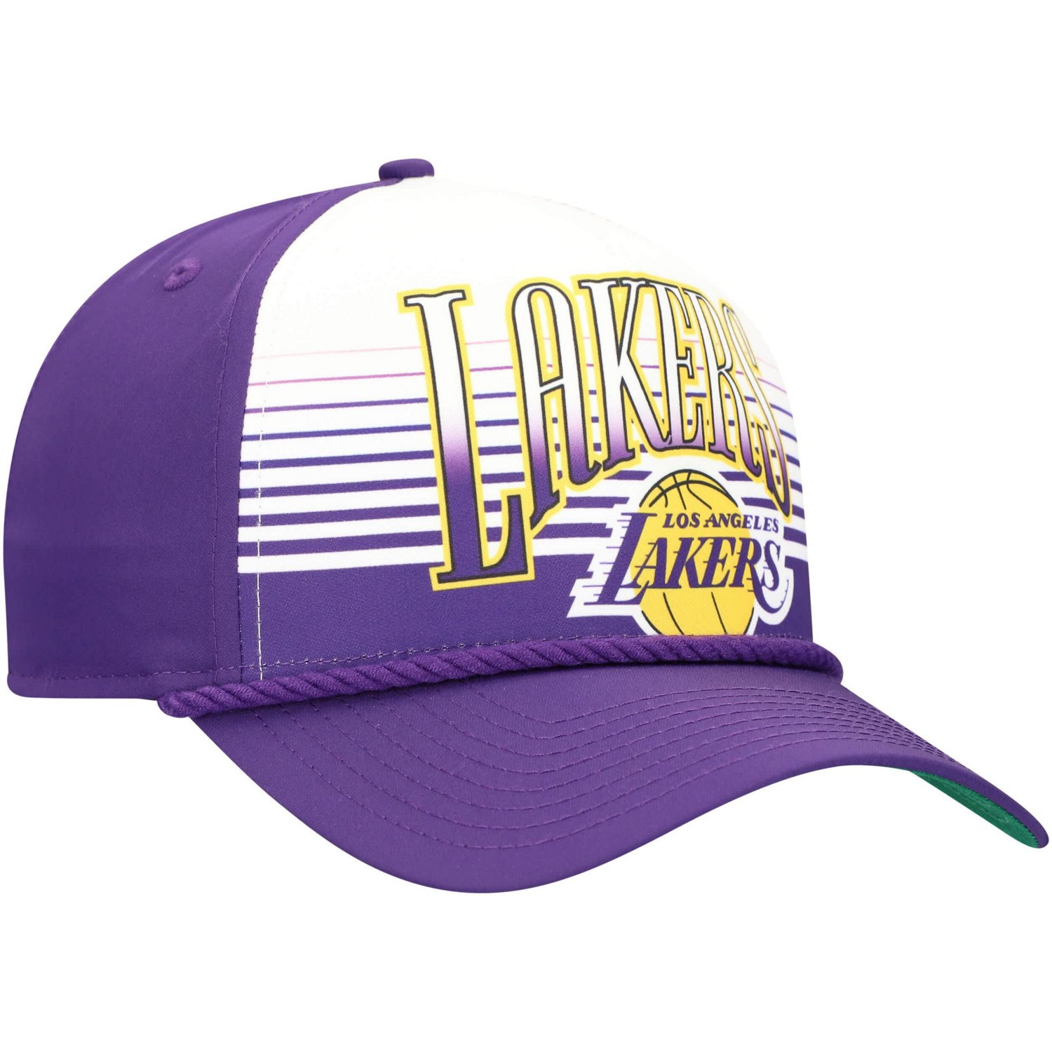 New Era Los Angeles Lakers Throwback Gradient A-Frame 9FORTY Adjustable Hat                                                      - view number 3