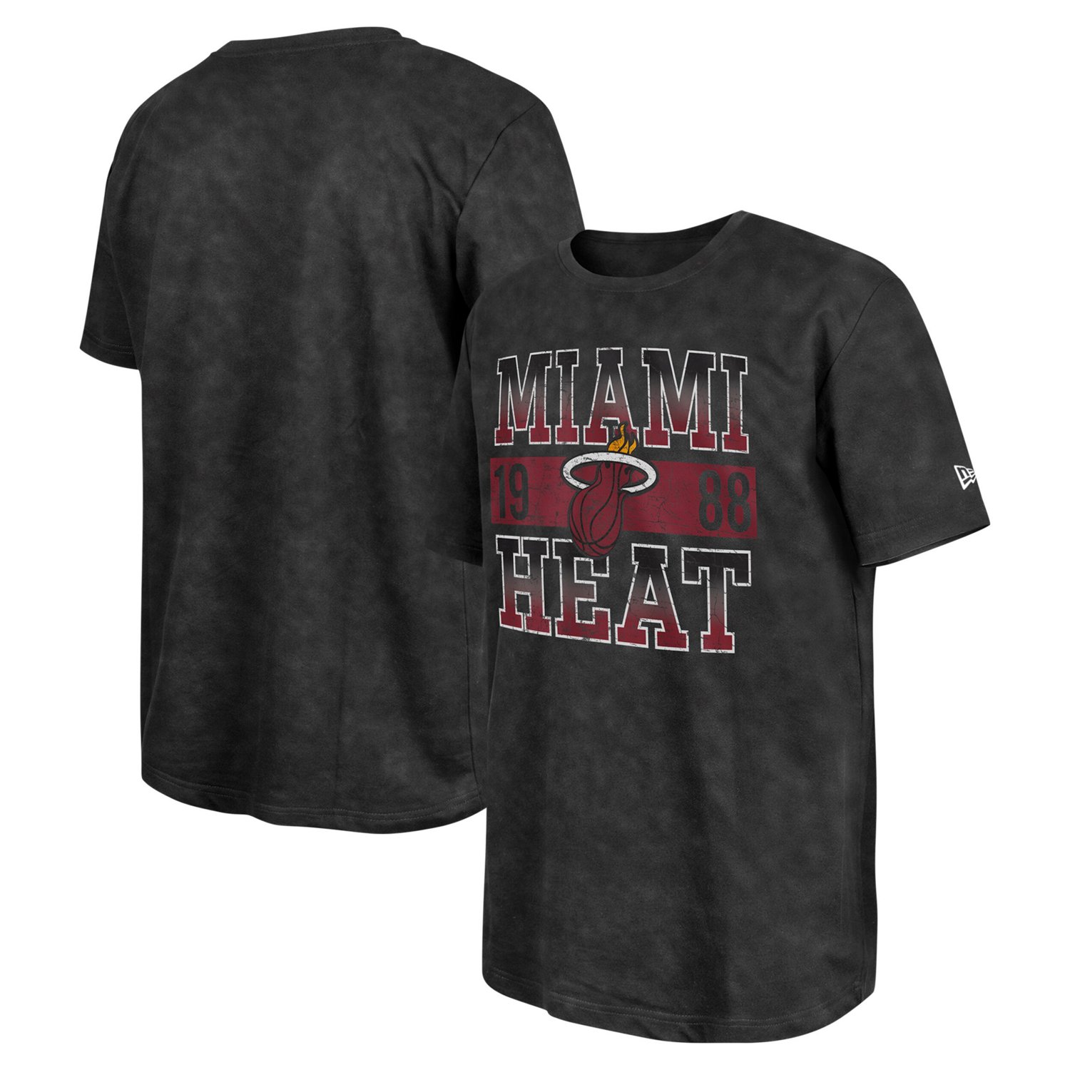 New Era Miami Heat Enzyme Washed Oversized T-Shirt                                                                               - view number 1