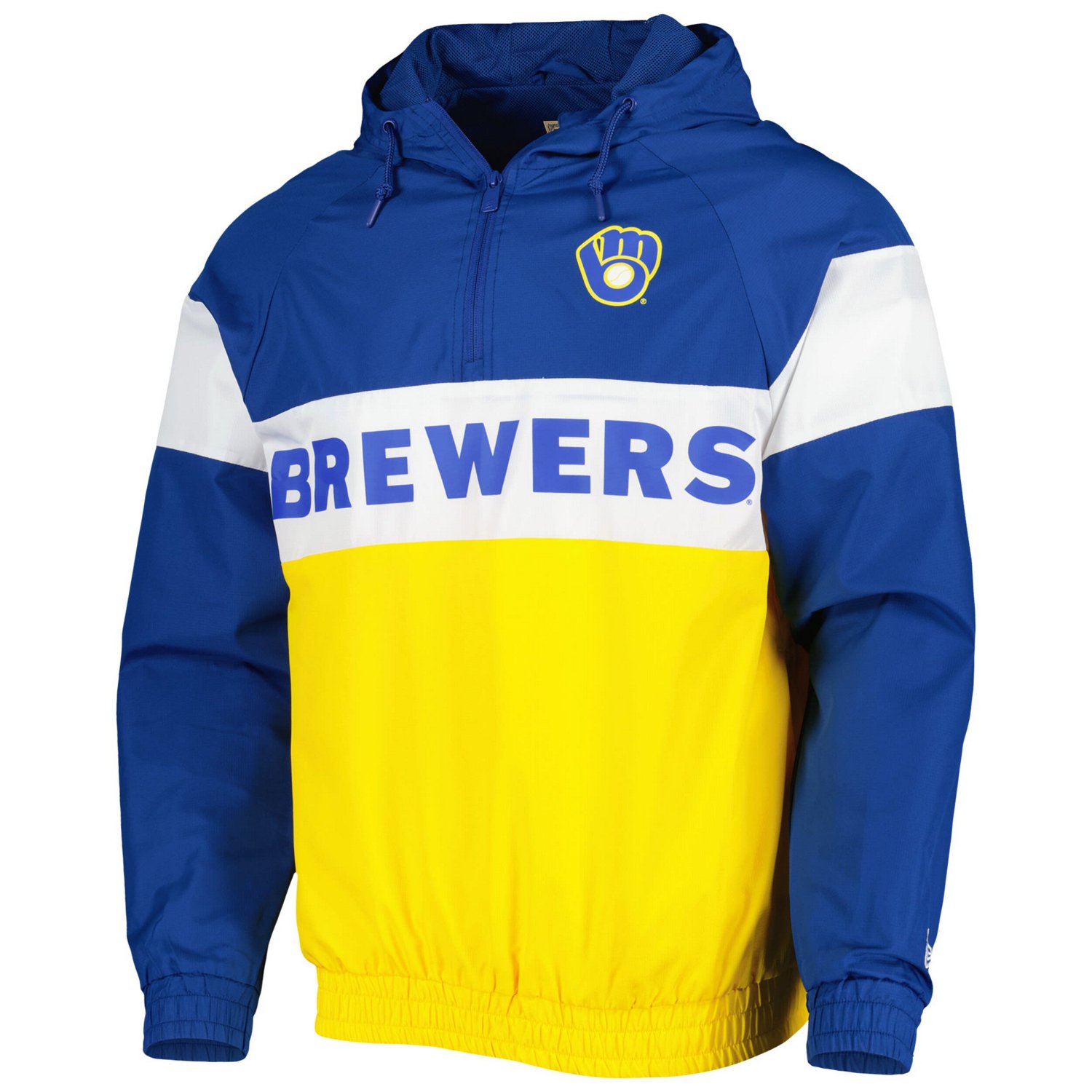 New Era Milwaukee Brewers Raglan Quarter-Zip Hoodie - view number 2