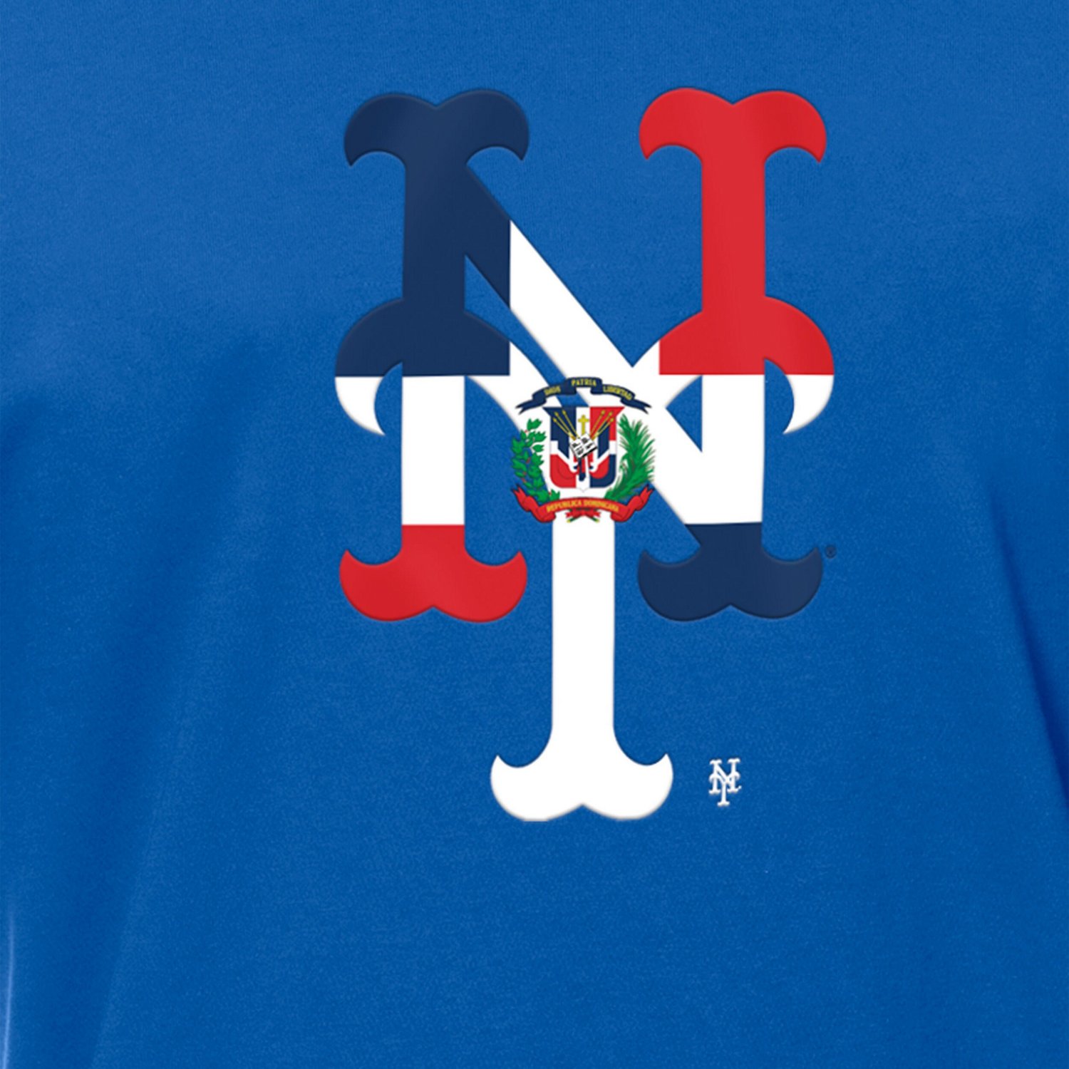 New Era York Mets Dominican Republic Flag Logo T-Shirt